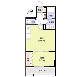 Green Toshin 1LDKの間取図画像