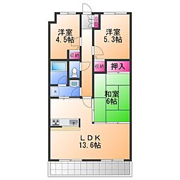コート和泉府中カリヨン1番館 3LDKの間取図画像