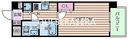 レジュールアッシュ西天満 1Kの間取図画像