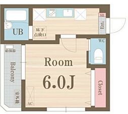 新小岩フェリーチェ 1階1Kの間取り