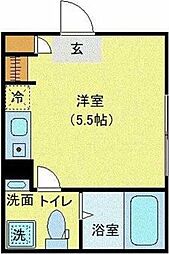 Epicer柴又 3階ワンルームの間取り