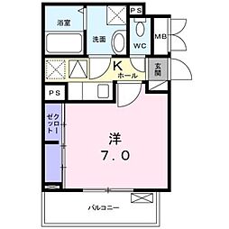 グレイスレジデンスC 1Kの間取図画像