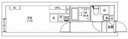 AXIA M-City武蔵小山 ワンルームの間取図画像