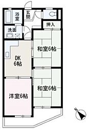 エステート和光新倉 1階3DKの間取り