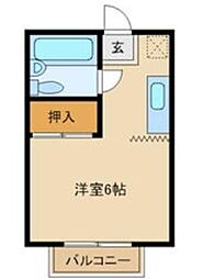 美樹ハイツ 1階1Kの間取り
