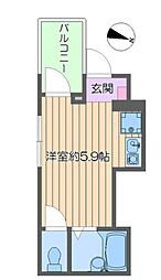 トレッサ亀有 ワンルームの間取図画像