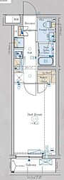 エステムコート元住吉 1Kの間取図画像