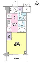 Mark Forest 3階1Kの間取り