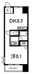 アスターハウス新本町 1DKの間取図画像