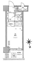 新宿御苑ダイカンプラザ ワンルームの間取図画像