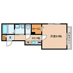Maison　M＆C 2階1Kの間取り