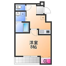 フジパレス百舌鳥駅南2番館 1Kの間取図画像