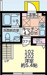 ミ・カーサ横浜立場 1Kの間取図画像