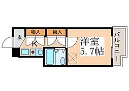 日興パレス東武練馬 ワンルームの間取図画像