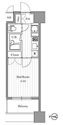 フィットエル森下 1Kの間取図画像