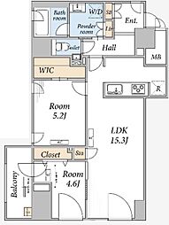 THE MAYFAIR 2LDKの間取図画像