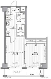 メゾンカルム西新宿 1LDKの間取図画像