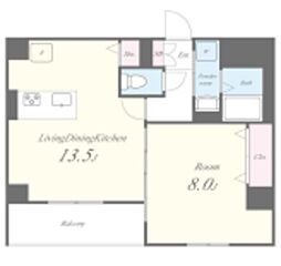 TSレジデンス東陽町 4階1LDKの間取り