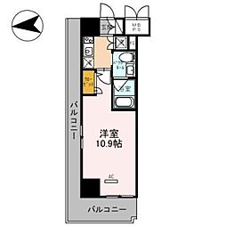 フェニックスレジデンス堺東 1Kの間取図画像