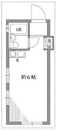 グリーンハイツ ワンルームの間取図画像