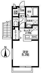 アルトピーノ ワンルームの間取図画像