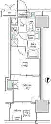 ブルックサイドレジデンス木場 2Kの間取図画像