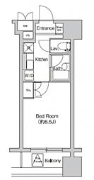プライムアーバン大崎 3階1Kの間取り