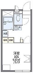 レオパレス杉山2 1Kの間取図画像