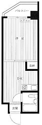 セントヒルズ三軒茶屋 3階1DKの間取り