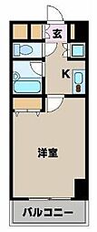 JR総武線 水道橋駅 徒歩6分の賃貸マンション 2階1Kの間取り