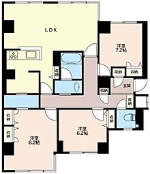 グリーンホームズ・1 3LDKの間取図画像