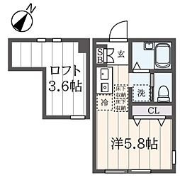 ウィンズ大口仲町C棟 ワンルームの間取図画像
