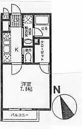 アウローラ 1Kの間取図画像
