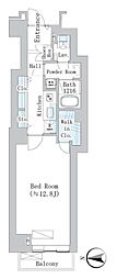 恵比寿ガーデンテラス弐番館 1Kの間取図画像