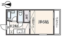 ボナール 1Kの間取図画像