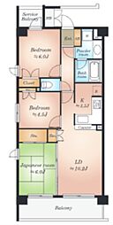 コスモフェスタ戸田 3LDKの間取図画像