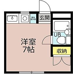 サンハイツ ワンルームの間取図画像