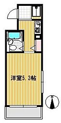 ルミエール 1Kの間取図画像