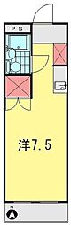 コーポニューグリーン 1Kの間取図画像