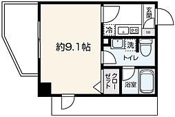エイトカウンティービューマンション 1Kの間取図画像