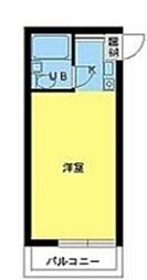 スカイコート新宿 2階ワンルームの間取り