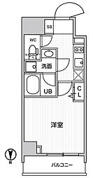 グラシアプレイス錦糸町 1Kの間取図画像
