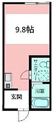 ラポールテラス ワンルームの間取図画像