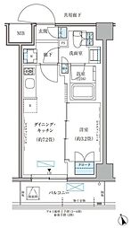 パークアクシス文京本郷 1DKの間取図画像