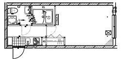 THEHOUSE北千束 1Kの間取図画像