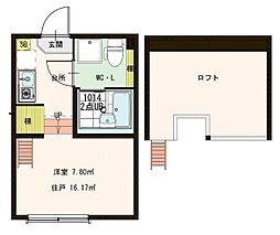 Forward Field羽田 1階1Kの間取り