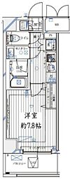 レガリス愛宕御成門 1Kの間取図画像