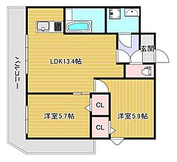 間取図画像 2LDK