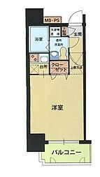 エステート・モア天神倶楽部 1Kの間取図画像