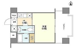 エクセリア九段 11階1Kの間取り